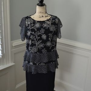 Cabi hybrid blouse Size S VGUC navy black